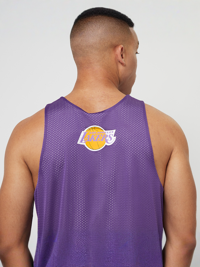 Mitchell & Ness, NBA Reversible Mesh Tank Vintage Logo La Lakers, purple, Image 5 of 8