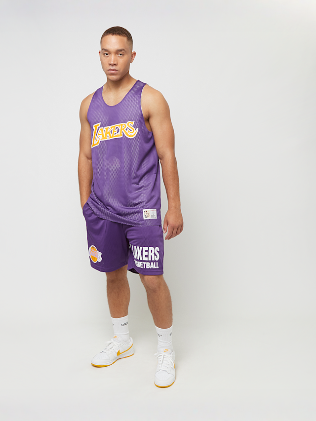 Mitchell & Ness, NBA Reversible Mesh Tank Vintage Logo La Lakers, purple, Image 8 of 8