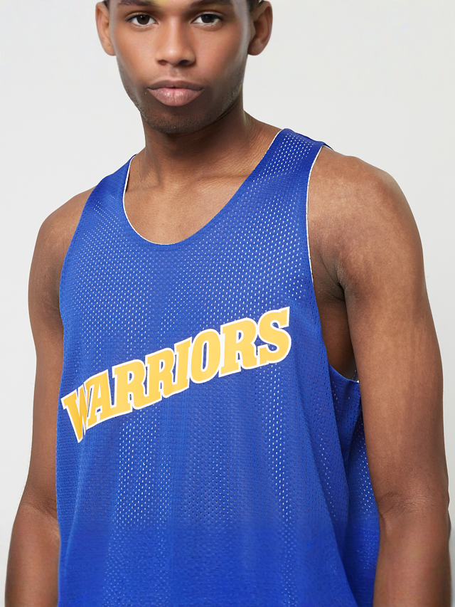 Mitchell & Ness, NBA Reversible Mesh Tank Vintage Logo Golden Warriors, blue, Image 4 of 8