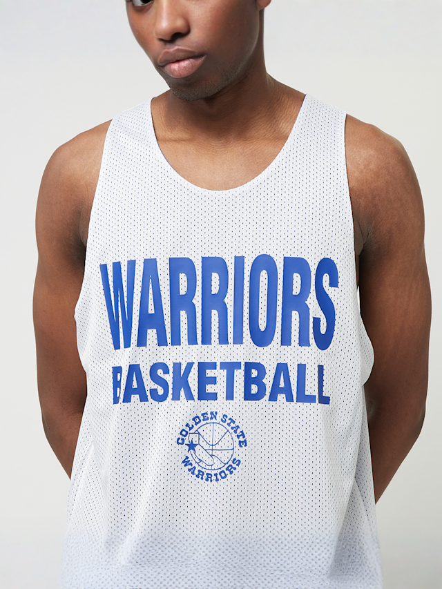 Mitchell & Ness, NBA Reversible Mesh Tank Vintage Logo Golden Warriors, blue, Image 7 of 8