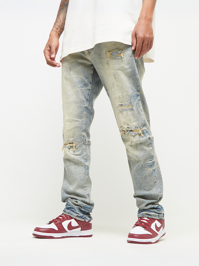 Smoke Rise, Wave Effect Jeans, blue, Image 1 of 5