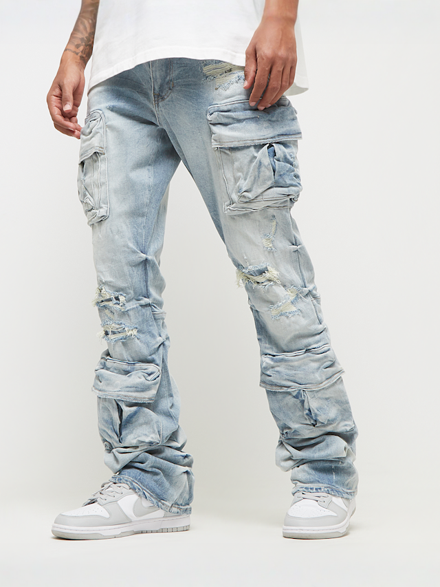 Smoke Rise, Cargo Pocket Jean, blue, Image 1 of 5