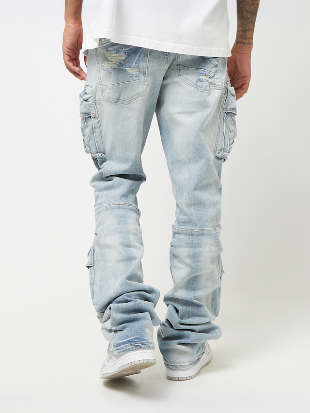Smoke Rise, Cargo Pocket Jean, blue, Image 2 of 5