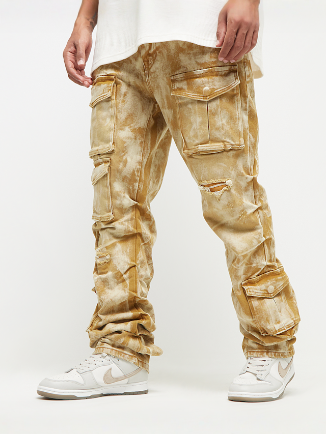 Smoke Rise, Utility Multi Cargo Colored Jeans, beige, Image 1 of 6