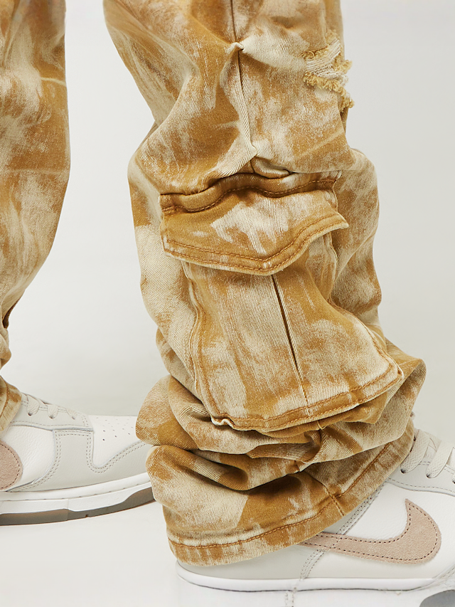 Smoke Rise, Utility Multi Cargo Colored Jeans, beige, Image 5 of 6