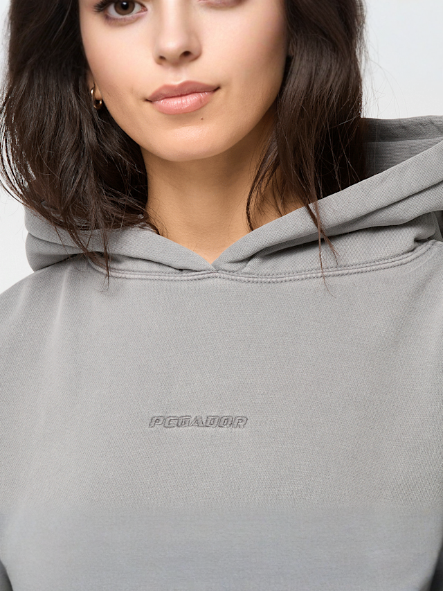 Pegador, Clarita Logo Oversized Hoodie, grey, Image 3 of 4