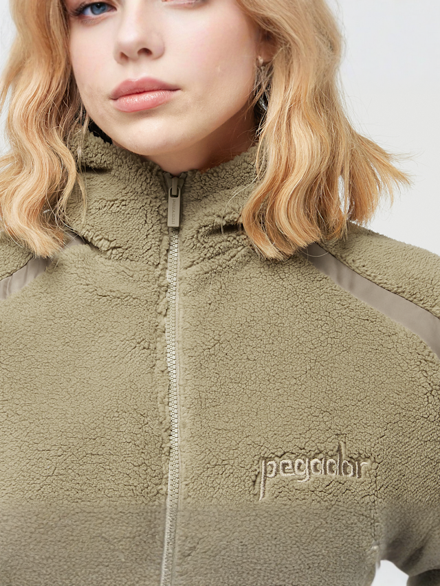 Pegador, Bonny Teddy Fabric Mix Halfzip, groen, Afbeelding 3 van 5