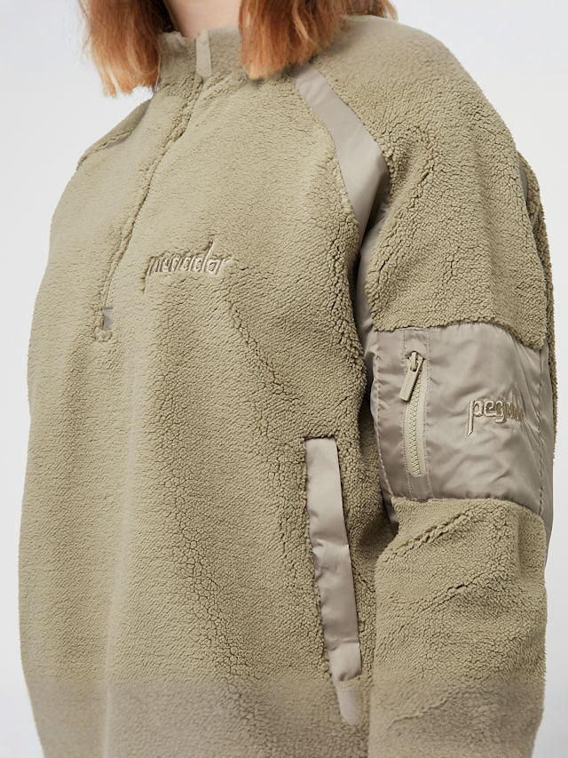 Pegador, Bonny Teddy Fabric Mix Halfzip, groen, Afbeelding 4 van 5