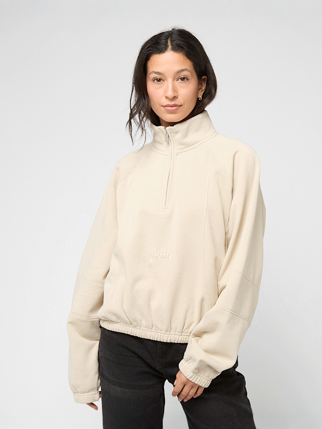 Pegador, Thali Oversized Halfzip Sweater, beige, Image 1 of 4