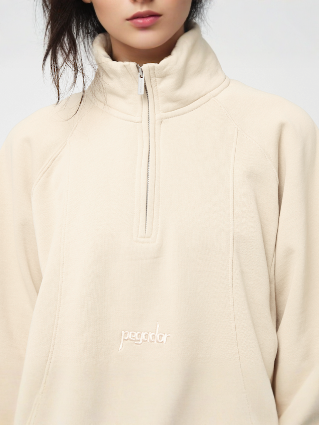 Pegador, Thali Oversized Halfzip Sweater, beige, Image 3 of 4