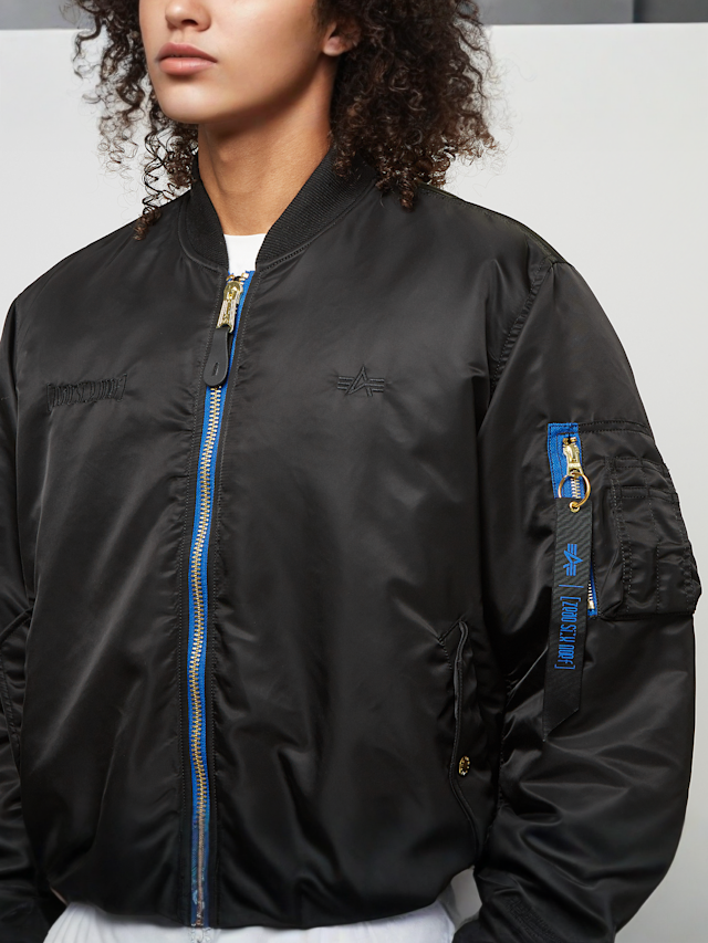 Alpha Industries, Alpha Industries x zəяo si:x nœf MA-1, zwart, Afbeelding 3 van 5