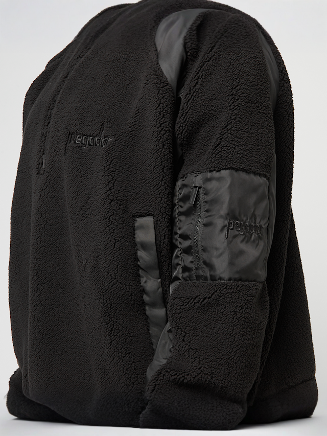 Pegador, Bonny Teddy Fabric Mix Halfzip, black, Image 4 of 5