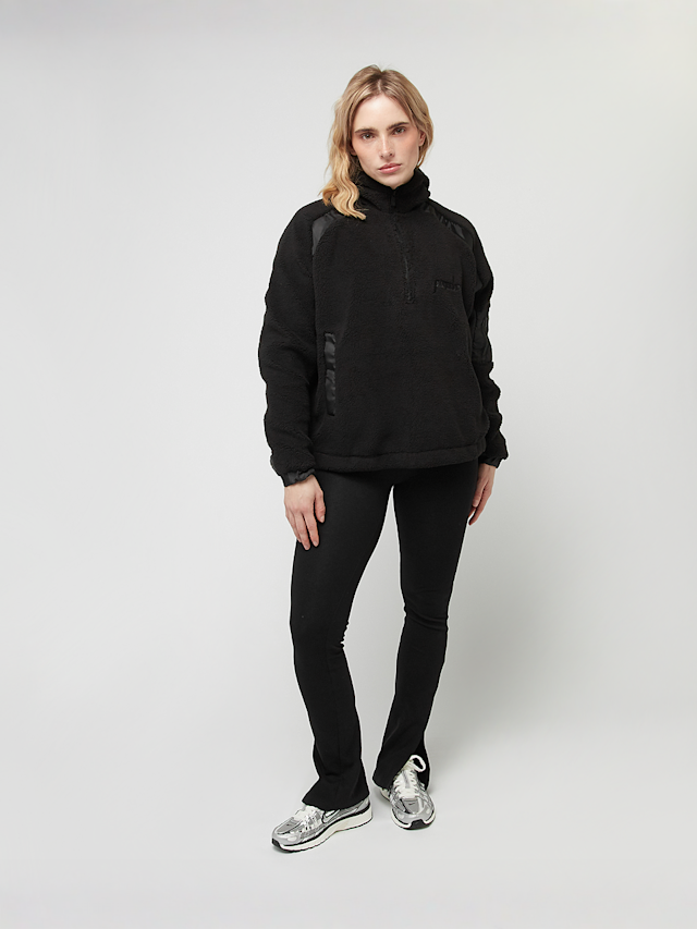 Pegador, Bonny Teddy Fabric Mix Halfzip, zwart, Afbeelding 5 van 5