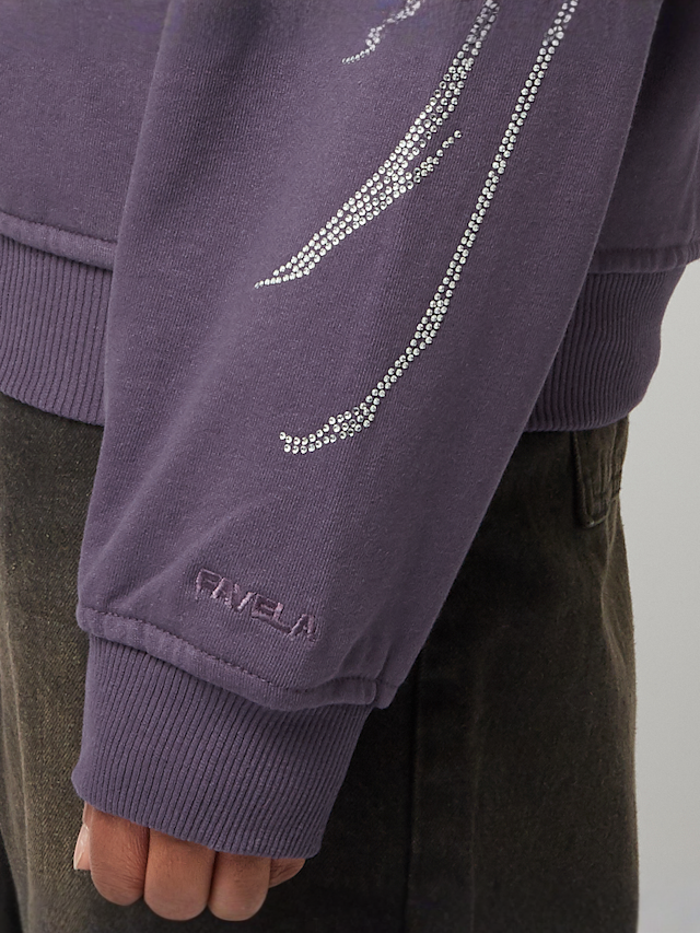 FAVELA, Ribcage  Rhinestone Plum Frontzip, purple, Image 5 of 8
