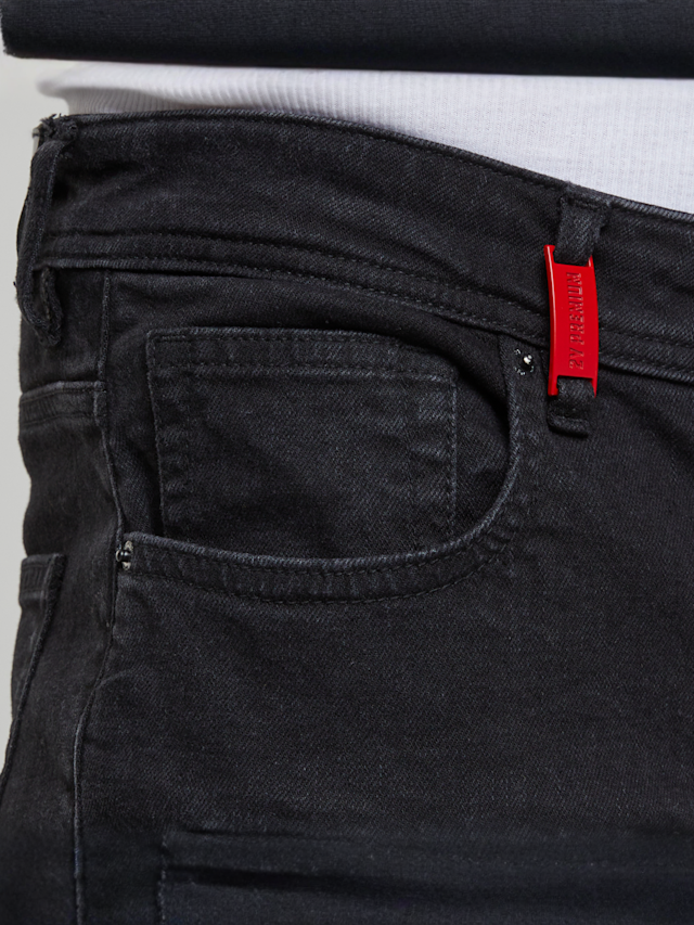 2Y STUDIOS, Oscar Ripped Slim Fit Jeans, zwart, Afbeelding 3 van 5