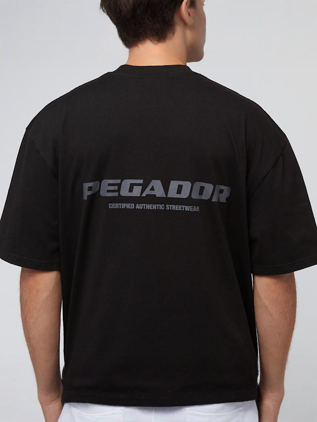 Pegador, Colne Logo Oversized Tee, black, Image 3 of 5
