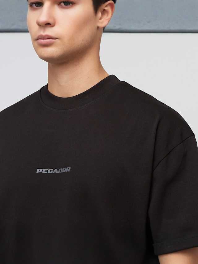 Pegador, Colne Logo Oversized Tee, black, Image 4 of 5