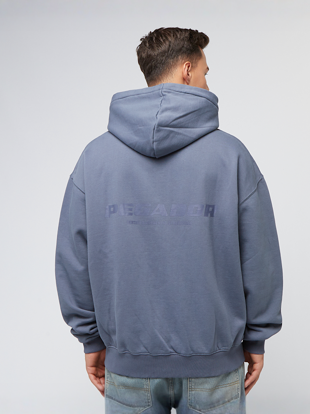 Pegador, Colne Logo Oversized Sweat Jacket, blue, Image 2 of 5