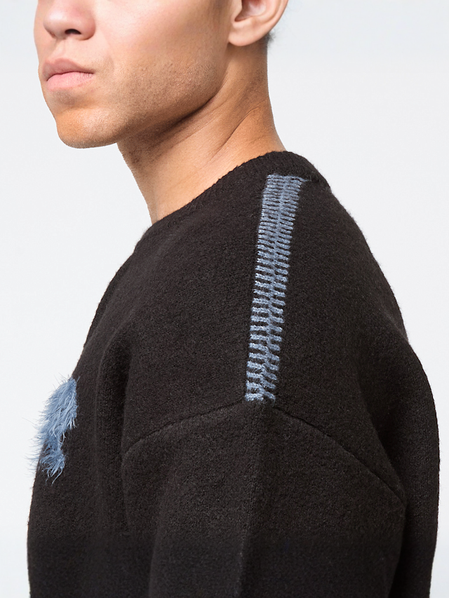 Pegador, Tripole Oversized Knit Sweater, black, Image 4 of 7