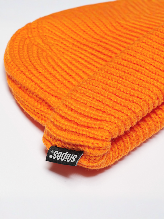 SNIPES, Woven Flag Label Basic Fisherman Beanie, orange, Image 3 of 3
