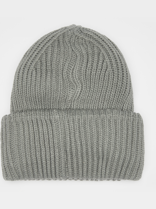 SNIPES, Woven Logo Knit Beanie, grey, Image 2 of 4