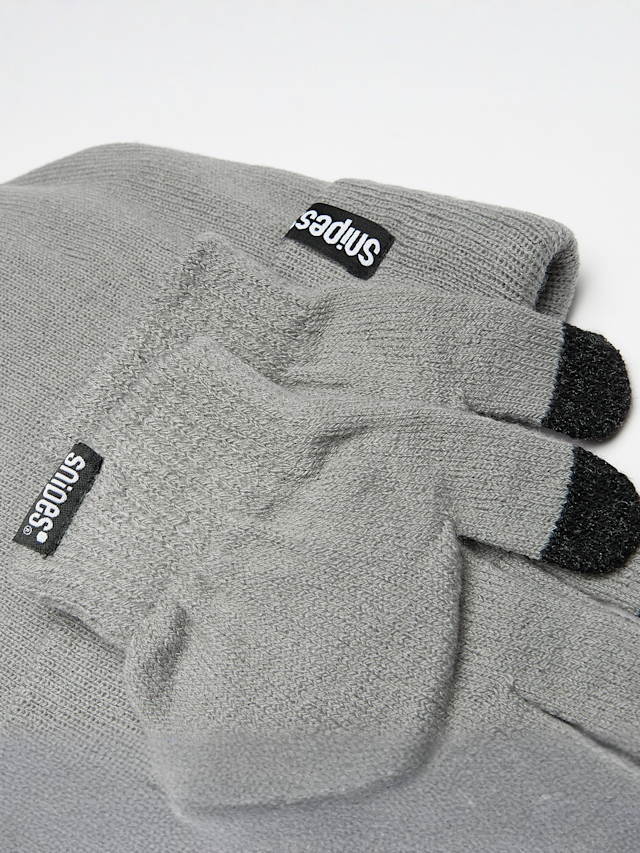 SNIPES, Woven Label Basic Junior Knit Set off white, grijs, Afbeelding 3 van 3