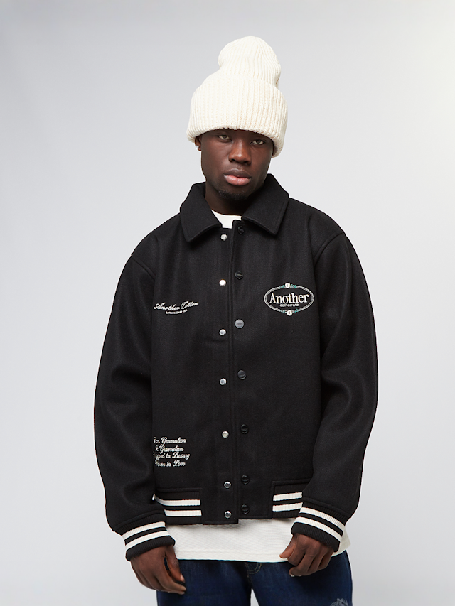 Another Cotton Lab, Another Varsity College Jacket, black, Image 1 of 6