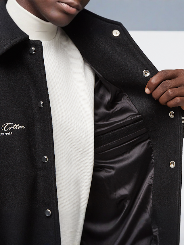 Another Cotton Lab, Another Varsity College Jacket, black, Image 5 of 6