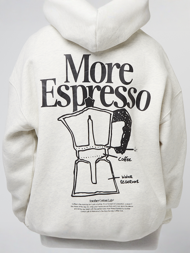 Another Cotton Lab, More Espresso Oversized Hoodie, grey, Image 4 of 5