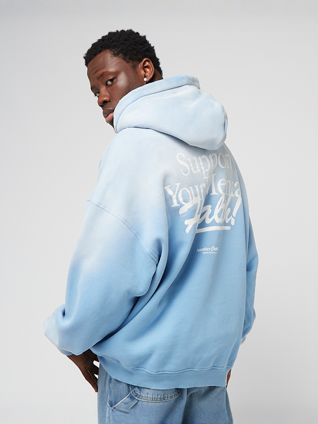 Another Cotton Lab, Support Your Mental Health Oversized Hoodie, blue, Image 1 of 5