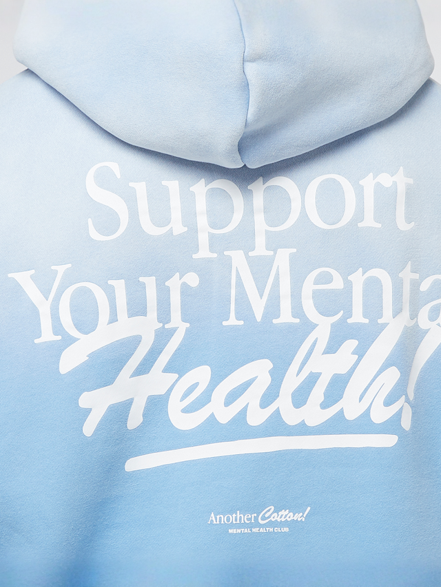 Another Cotton Lab, Support Your Mental Health Oversized Hoodie, blue, Image 4 of 5