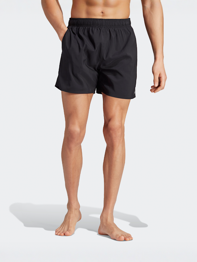 adidas Originals, Solid CLX Short-Length Swim Short, black, Image 1 of 4