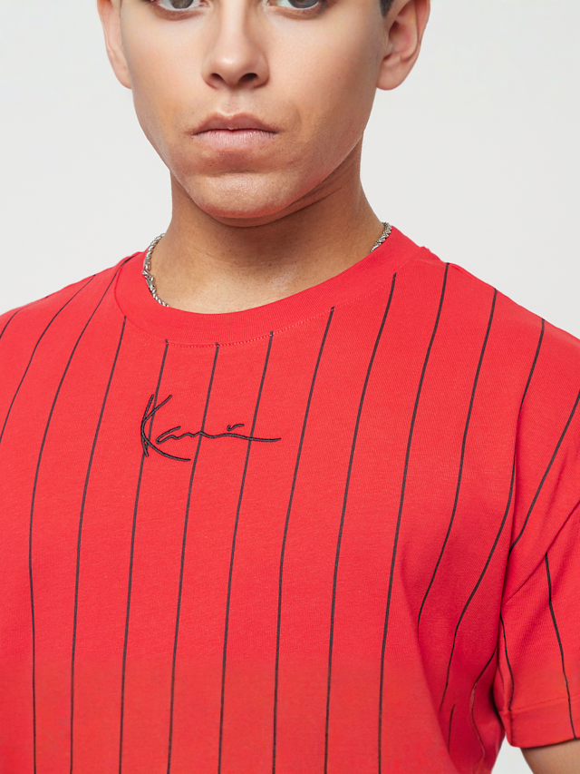 Karl Kani, Small Signature Essential Pinstripe Tee, red, Image 3 of 4
