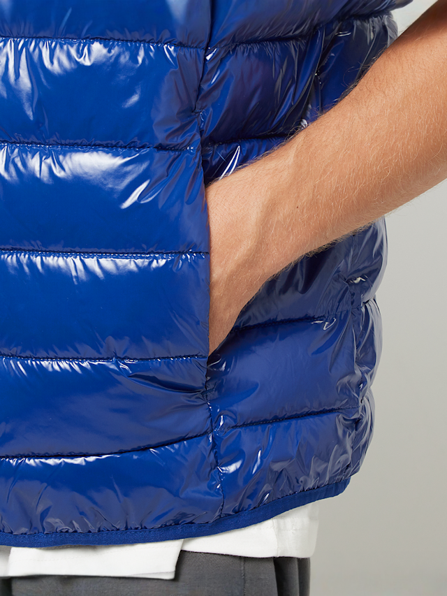 SNIPES, Small Logo Light Puffer Vest, blue, Image 4 of 5