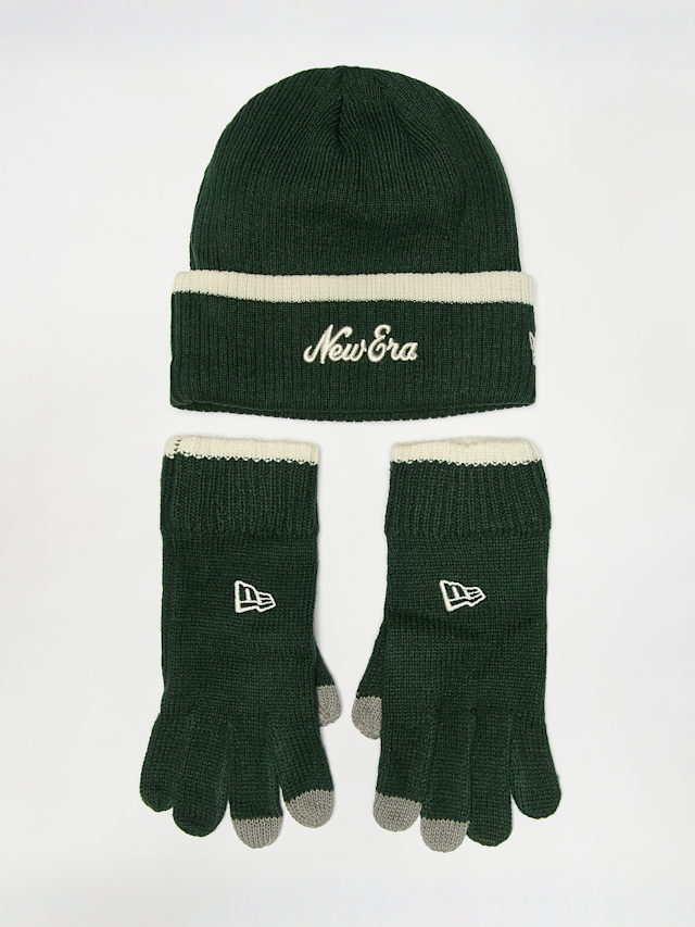 New Era, Script Beanie Set (2 Piece), green, Image 1 of 3