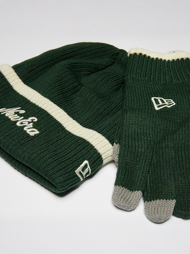 New Era, Script Beanie Set (2 Piece), green, Image 3 of 3