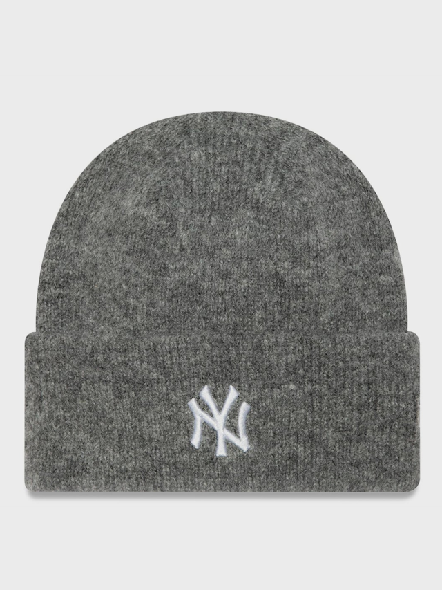 New Era, Female Wide Cuff Beanie MLB New York Yankees, grey, Image 1 of 2