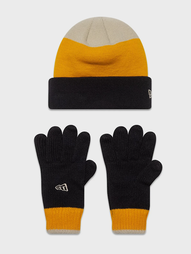 New Era, Youth Stripe Beanie Set (2 Piece), multi-colour, Image 1 of 2