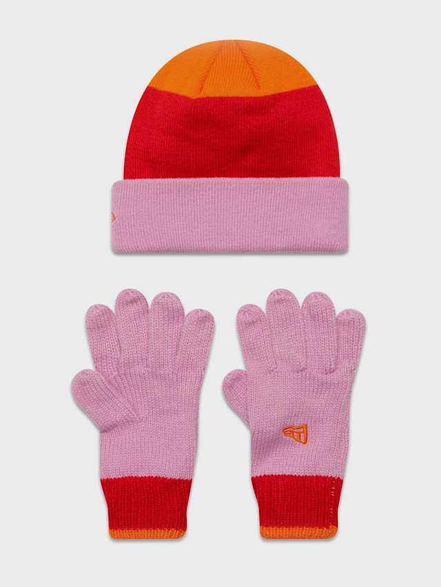 New Era, Youth Stripe Beanie Set (2 Piece), multi-colour, Image 2 of 2