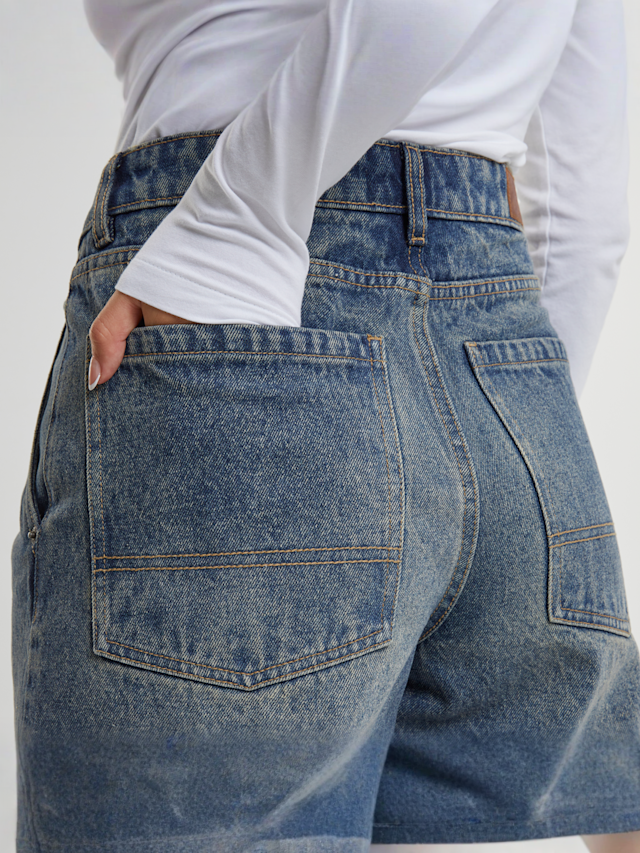 Urban Classics, Ladies Tapered Baggy Jeans, blue, Image 4 of 5