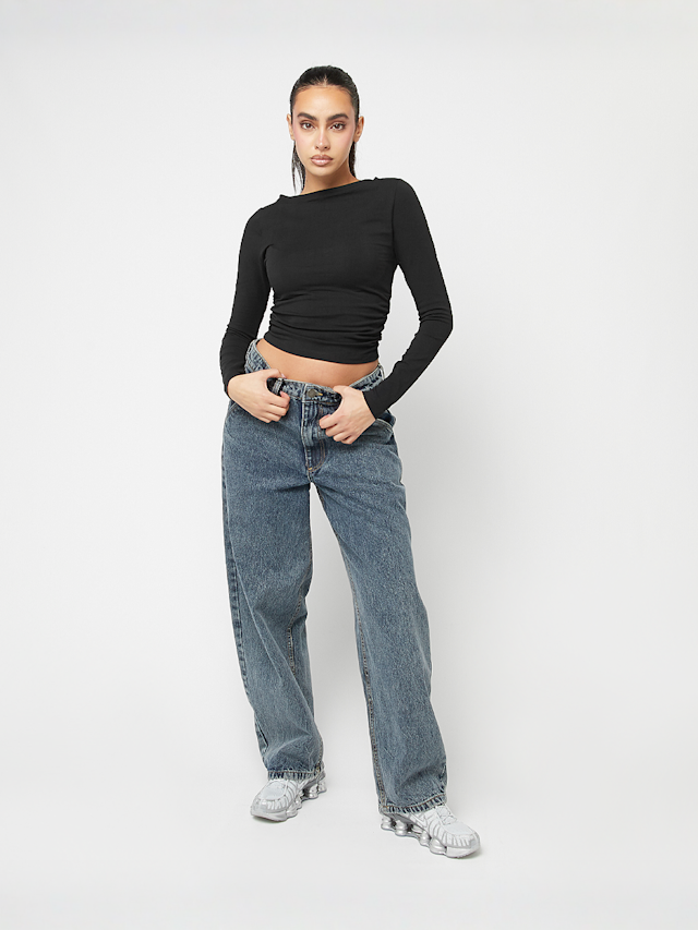 Urban Classics, Ruffled Super Slim Longsleeve, black, Image 4 of 4