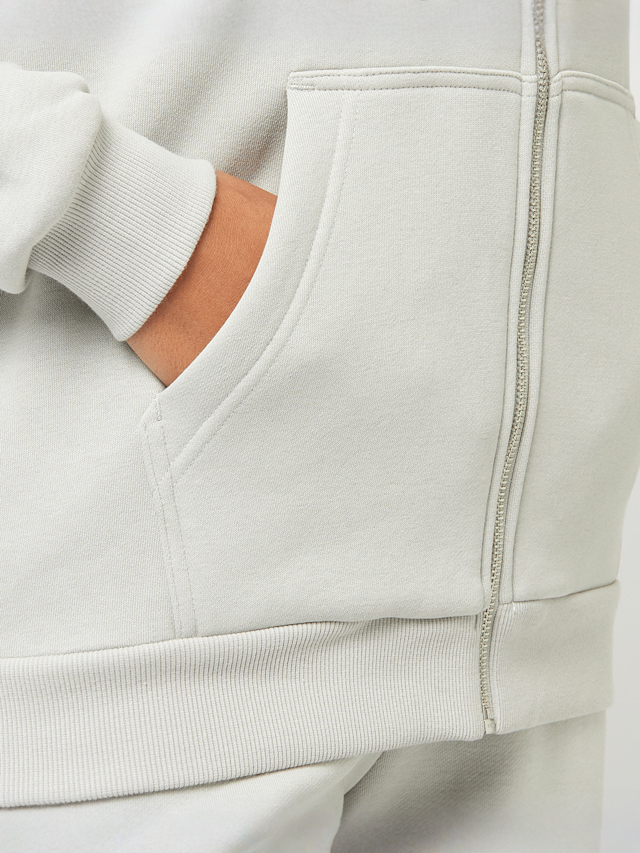 Urban Classics, Fluffy Zip Hoody, grijs, Afbeelding 3 van 5