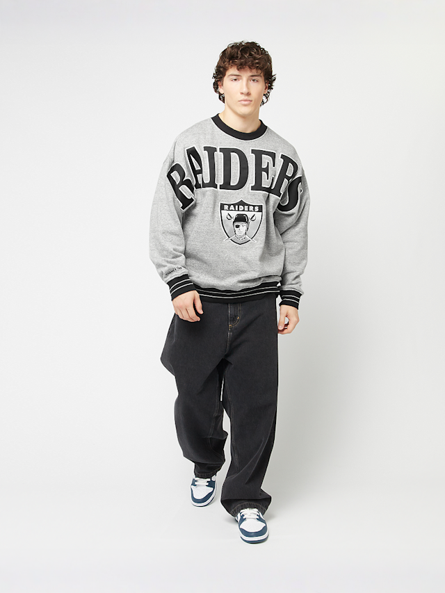 Mitchell & Ness, NFL Oakland Raiders NFL FL FLD Satin Fleece Crew, grijs, Afbeelding 6 van 6