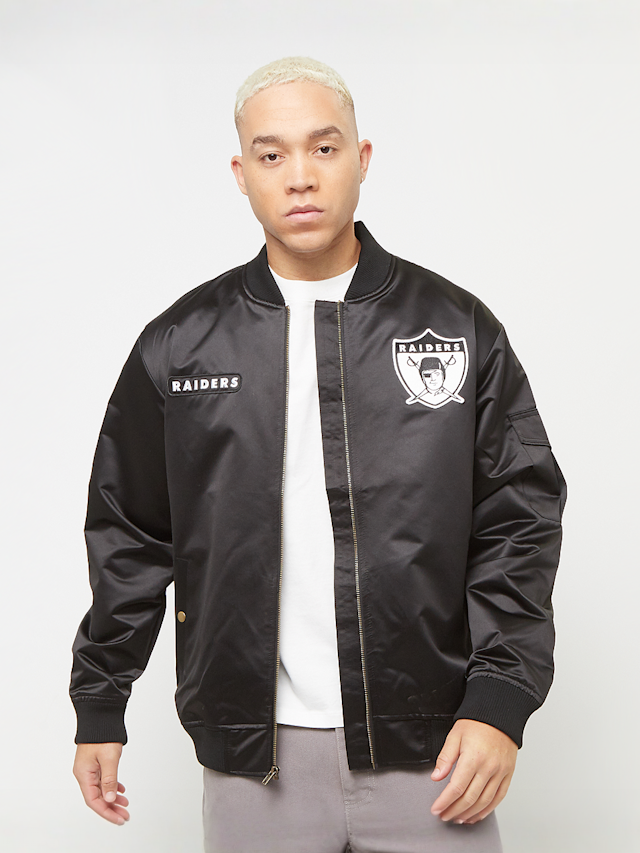 Mitchell & Ness, NFL Oakland Raiders Team Leader Satin Bomber, black, Image 1 of 6
