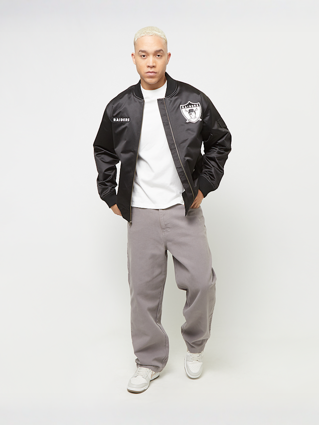 Mitchell & Ness, NFL Oakland Raiders Team Leader Satin Bomber, black, Image 6 of 6