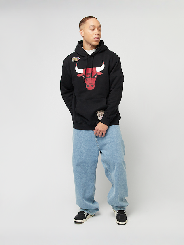 Mitchell & Ness, NBA Chicago Bulls Logo Hoody, black, Image 6 of 6
