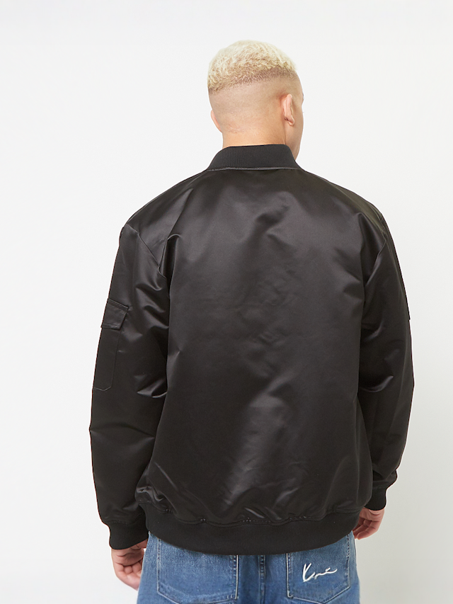 Mitchell & Ness, NBA Chicago Bulls Team Leader Satin Bomber, black, Image 2 of 7