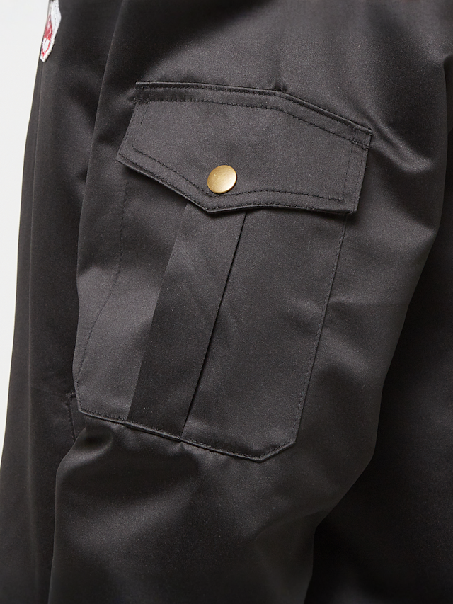 Mitchell & Ness, NBA Chicago Bulls Team Leader Satin Bomber, black, Image 4 of 7