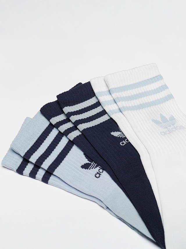 adidas Originals, 3 PACK - adicolor Crew Socks, blue, Image 2 of 2
