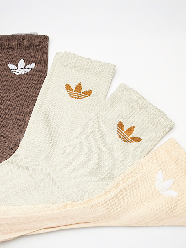 adidas Originals, 6 PACK - Trefoil Cushion Crew Socks, multi-colour, Image 2 of 2